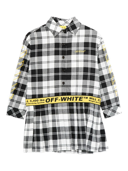 Abito per bambina Off-White Kids modello camicia a quadri